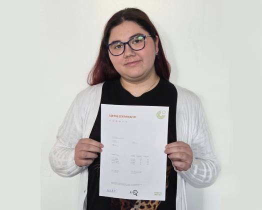 Lucie Prexlová ze třídy 4PLH získala mezinárodní certifikát 