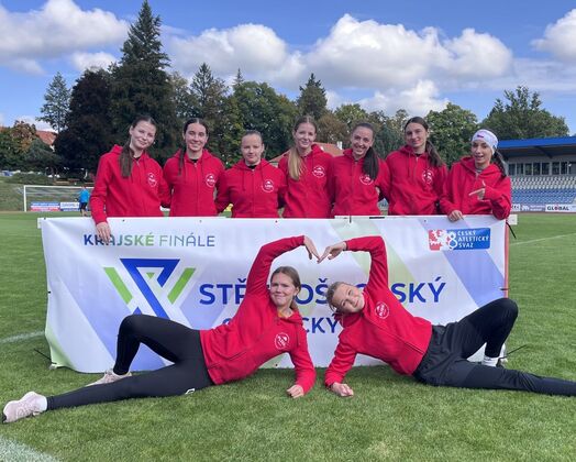 2. místo v krajském finále Středoškolského atletického poháru